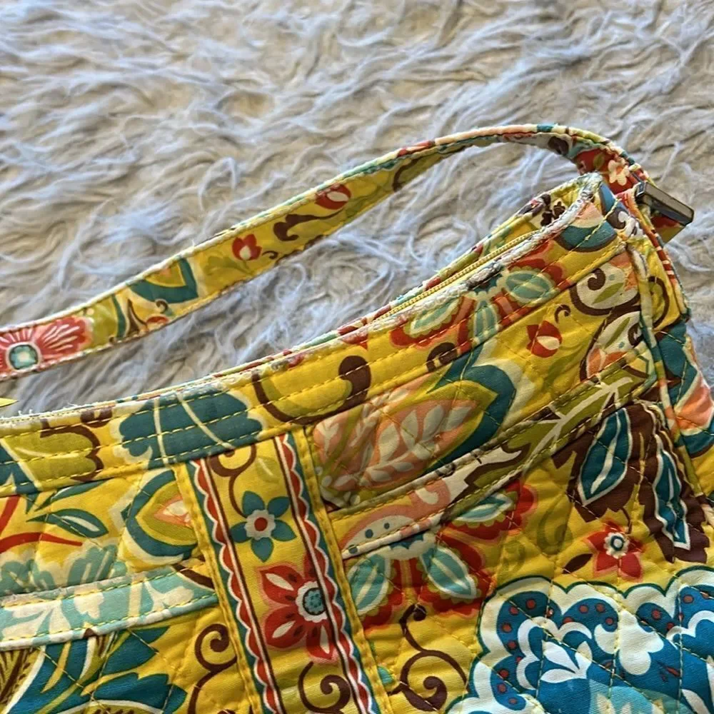 Vera‎ Bradley Clare Provençal yellow, blue, red and brown shoulder bag